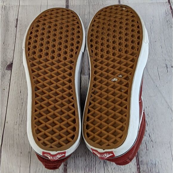 Vans Sk8-Hi Autumn Red Trainers Sneakers - Picture 6 of 8